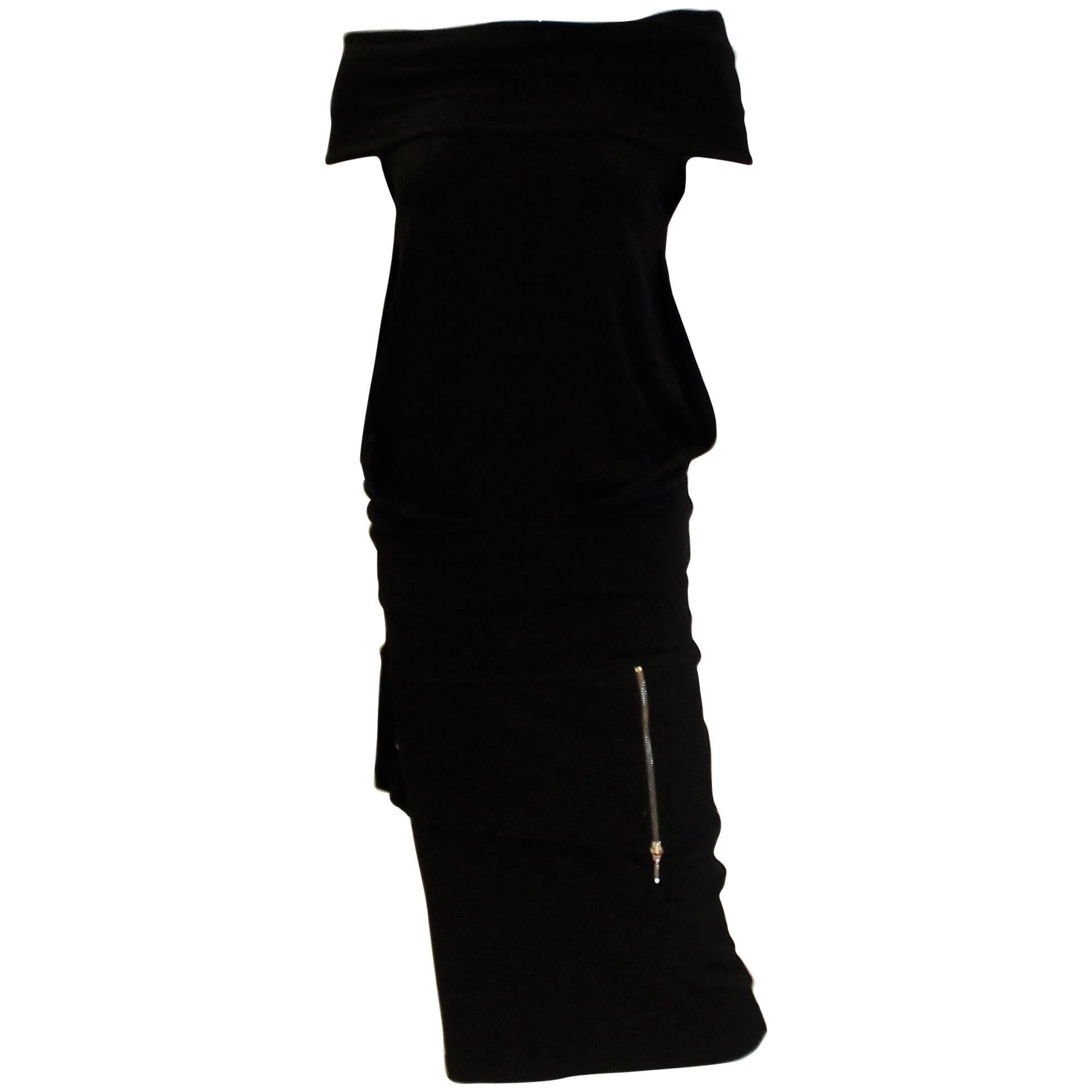 Plein Sud Black Off the Shoulder Top and Skirt