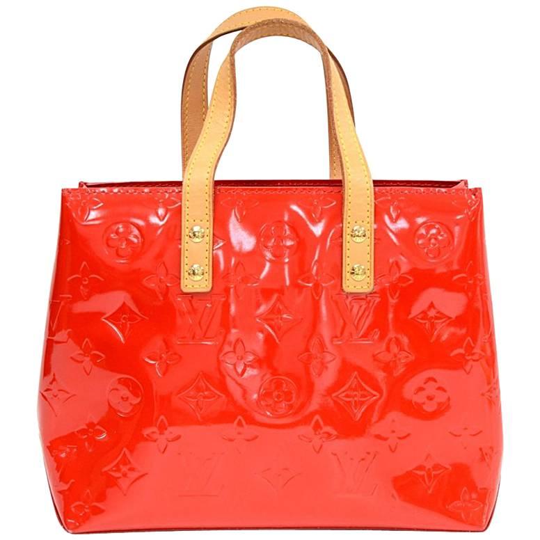 Louis Vuitton Reade PM Red Vernis Leather Hand Bag