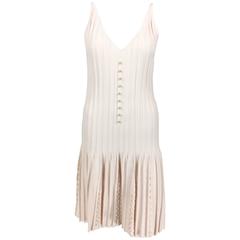 2012 Chanel Pale Pink Summer Dress With Pearl Buttons