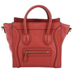 Celine Luggage Handbag Grainy Leather Nano
