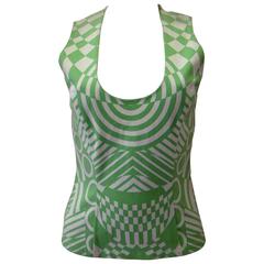 Gianni Versace Couture Printed Sleeveless Top