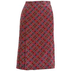1980s YVES SAINT LAURENT Rive Gauche Pleateds Silk Skirt