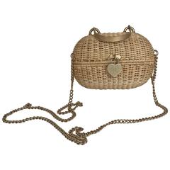 Chanel Rattan Heart Basket Bag 3