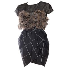 Very Finely Made Geoffrey Beene Feathered Dress 4