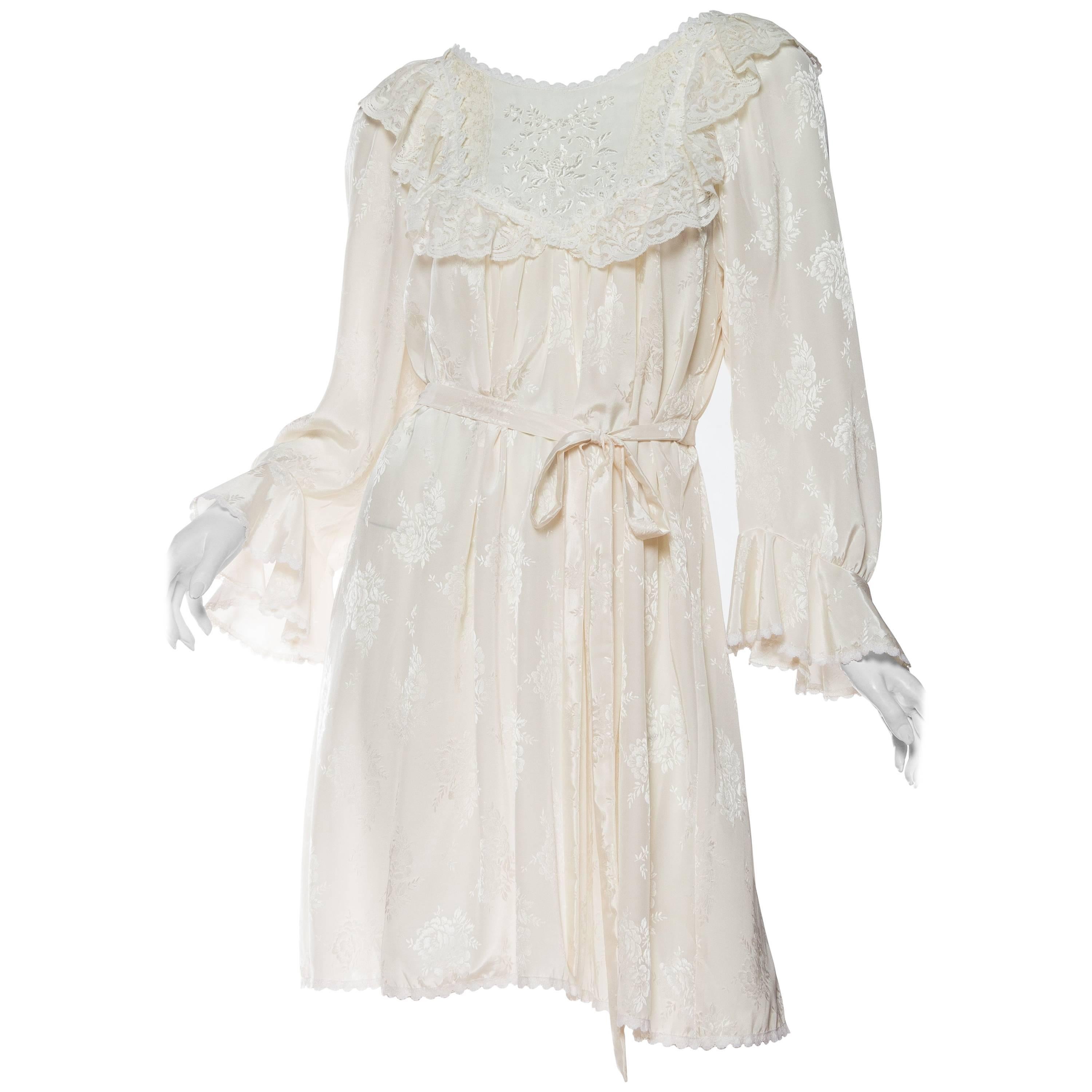Victorian Style Christian Dior Lace Trimmed Negligee 
