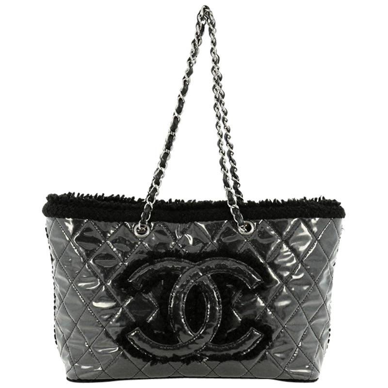 Chanel Funny Tweed Tote Quilted Vinyl Small