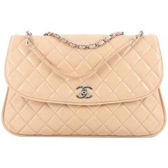 Chanel CC Flap Compartment Shoulder Bag Calfskin Medium