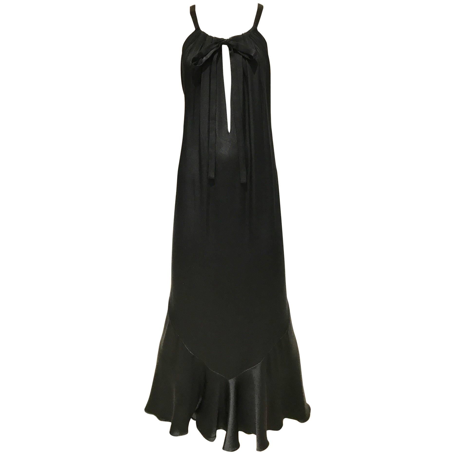 Vintage Yves saint laurent couture black silk dress
