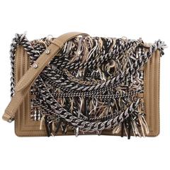 Chanel Paris-Dallas Boy Flap Bag Enchained Fringe with Quilted Calfskin New