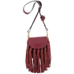 Chloe Hudson Fringe Tassel Handbag Leather Mini