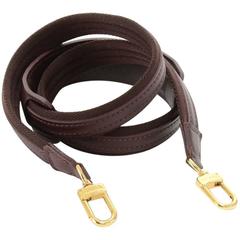 Louis Vuitton Burgundy Leather Shoulder Strap For Bags 