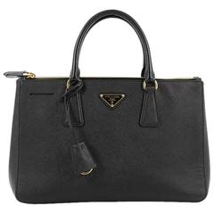 Prada Double Zip Lux Tote Saffiano Leather Small