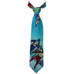 Istante By Gianni Versace Printed Necktie 1990s
