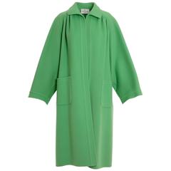 1980s VALENTINO COUTURE Apple Green Oversize Coat