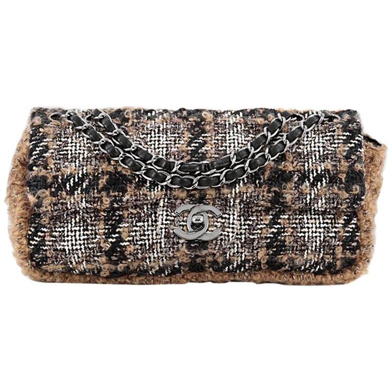 Chanel CC Chain Flap Tweed with Shearling East West