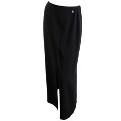 Chanel Black Crepe Maxi Skirt 00C Resort Collection Size 40 New with Tags 11