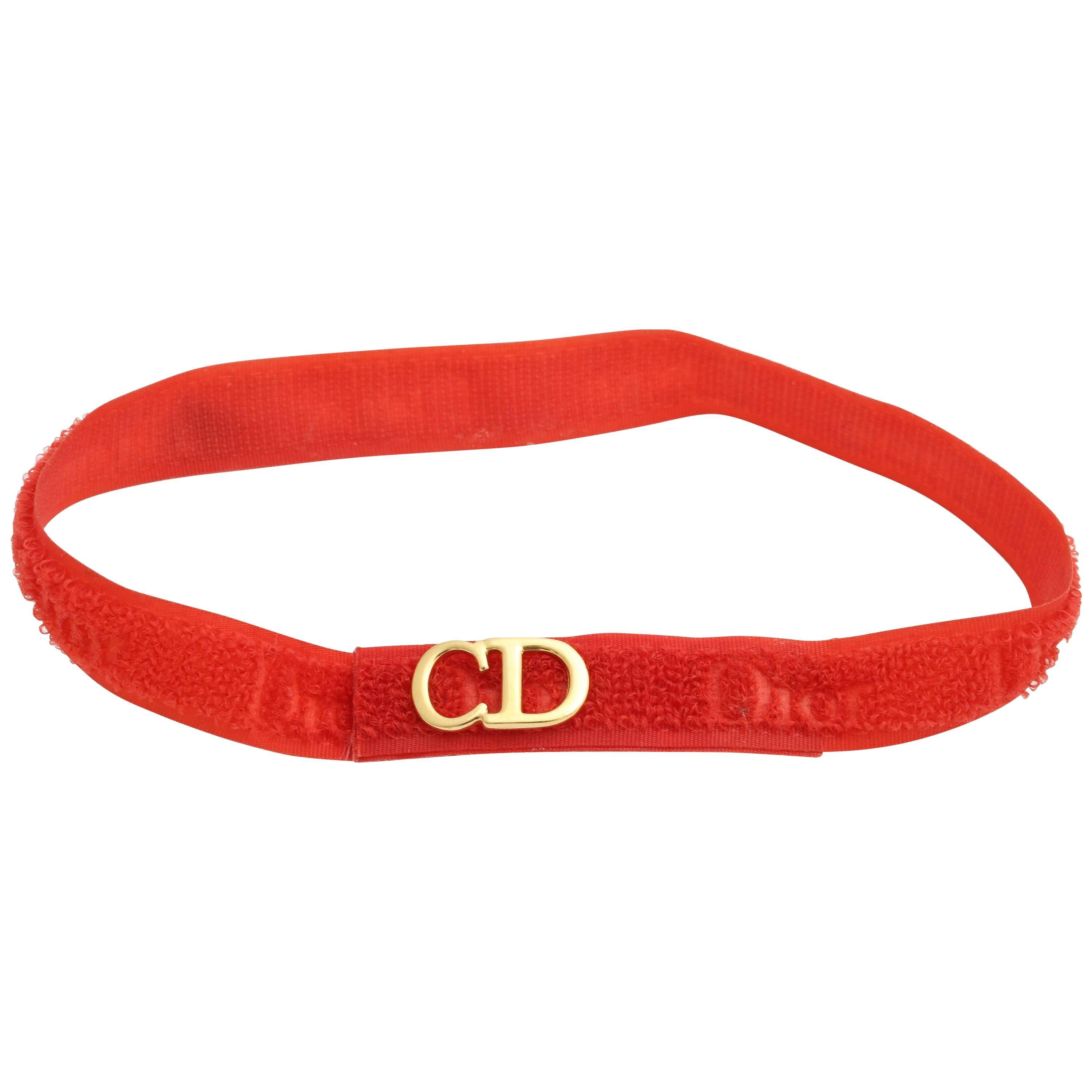 Christian Dior "CD" Logo Red Choker im Angebot