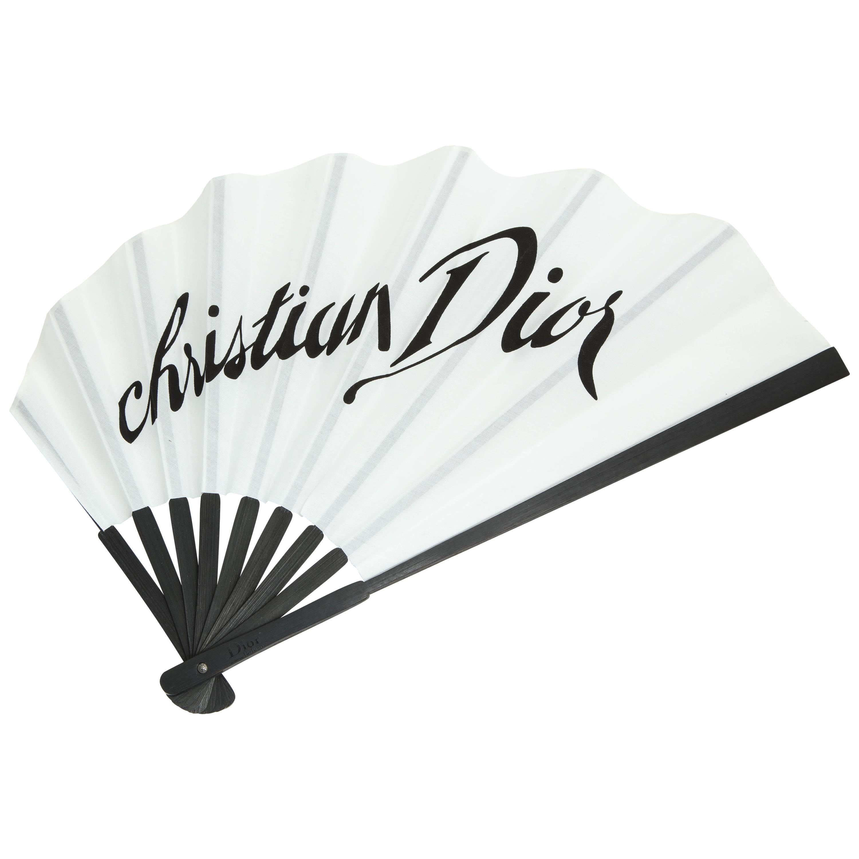 Rare Christian Dior by John Galliano Logo Fan 