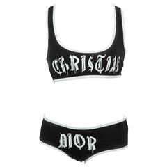 Rare Christian Dior by John Galliano Black and White Bikini 8