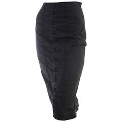 McQ by Alexander McQueen Black Bondage Corset Skirt Size 40 1