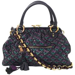Marc Jacobs Python & Woven Leather Stam Bag w/ Strap 11