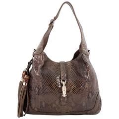 Gucci New Jackie Handbag Python Medium