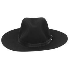 Rag & Bone NEW Black Wool Fedora Hat sz M