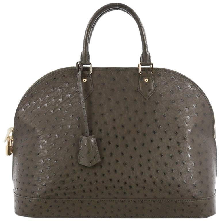 Louis Vuitton Alma Handbag Ostrich GM