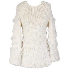 Jean Paul Gaultier Wool Sweater with Fur Accents circa 1990s