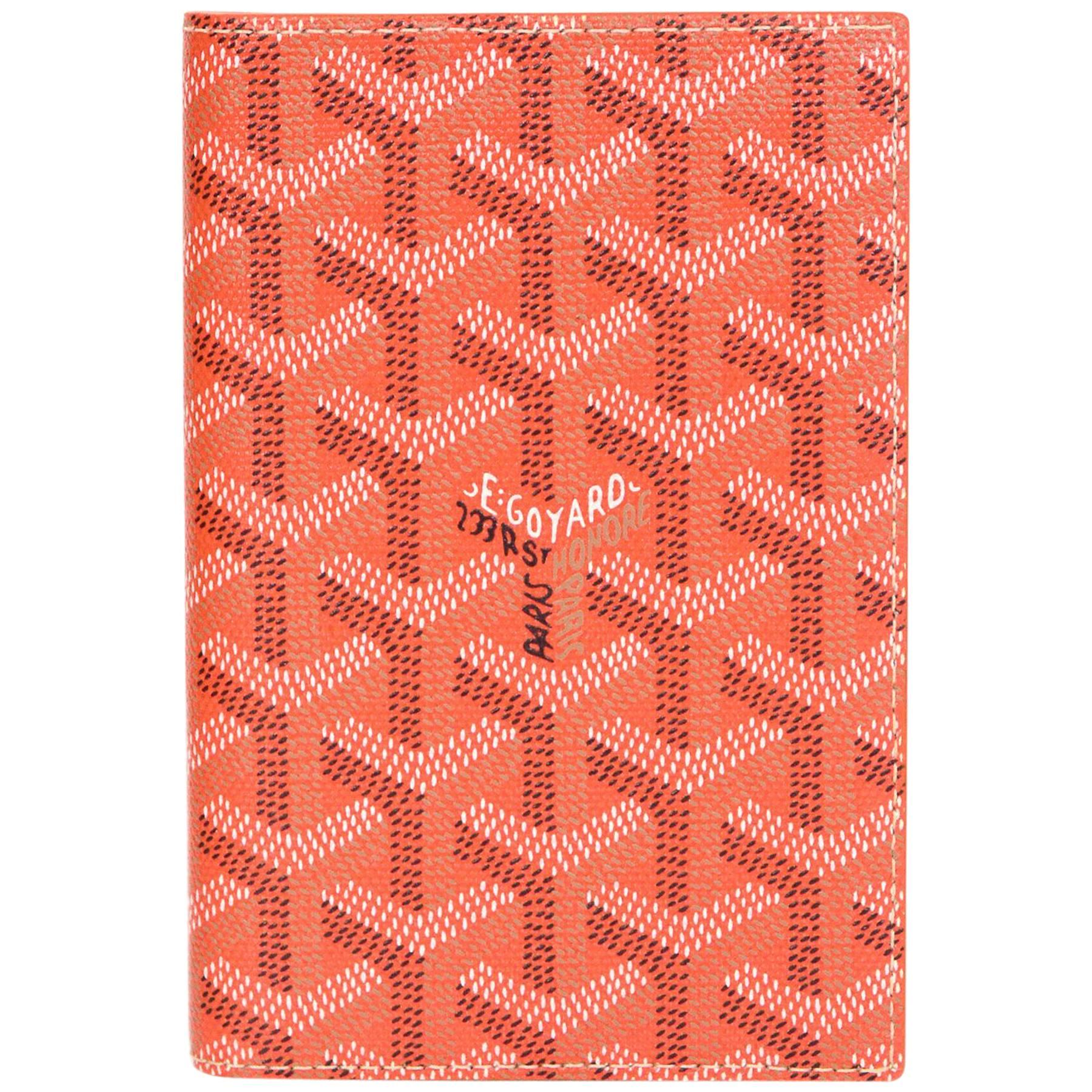 Goyard NEW Orange Grenelle Passport Holder