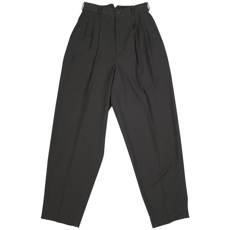 High Rise Pleated Dress Pants at 1stDibs