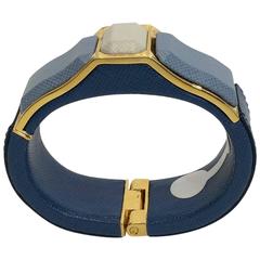 Prada Blue Leather Cuff