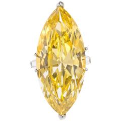 The Jackie O Faux Canary Yellow Marquise Diamond Ring Copy