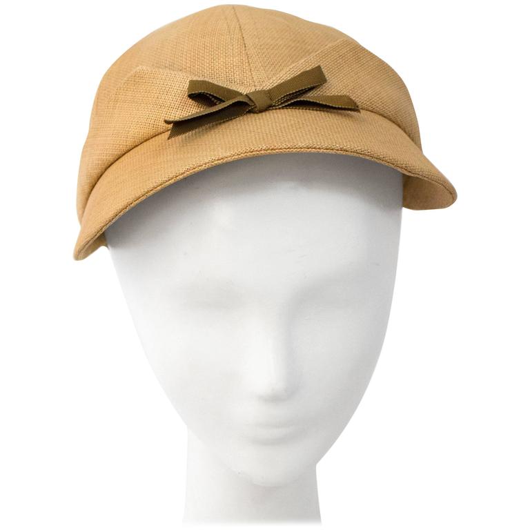 40s Straw Women's Sports Cap For Sale at 1stDibs