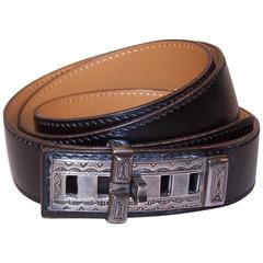 2001 Hermes Sterling Silver Touareg Collier De Chien Belt 12