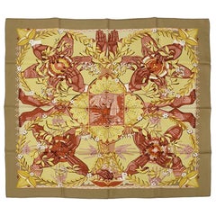 2002 Hermes “Les Chants Du Henne” Silk Twill Carre Scarf 