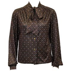 1970s Pering Pussybow Blouse 3