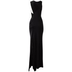 Gianni Versace Spring-Summer 2001 black jersey bodycon evening dress 1