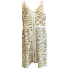 Oscar de la Renta Yellow Dress with White Trim 10