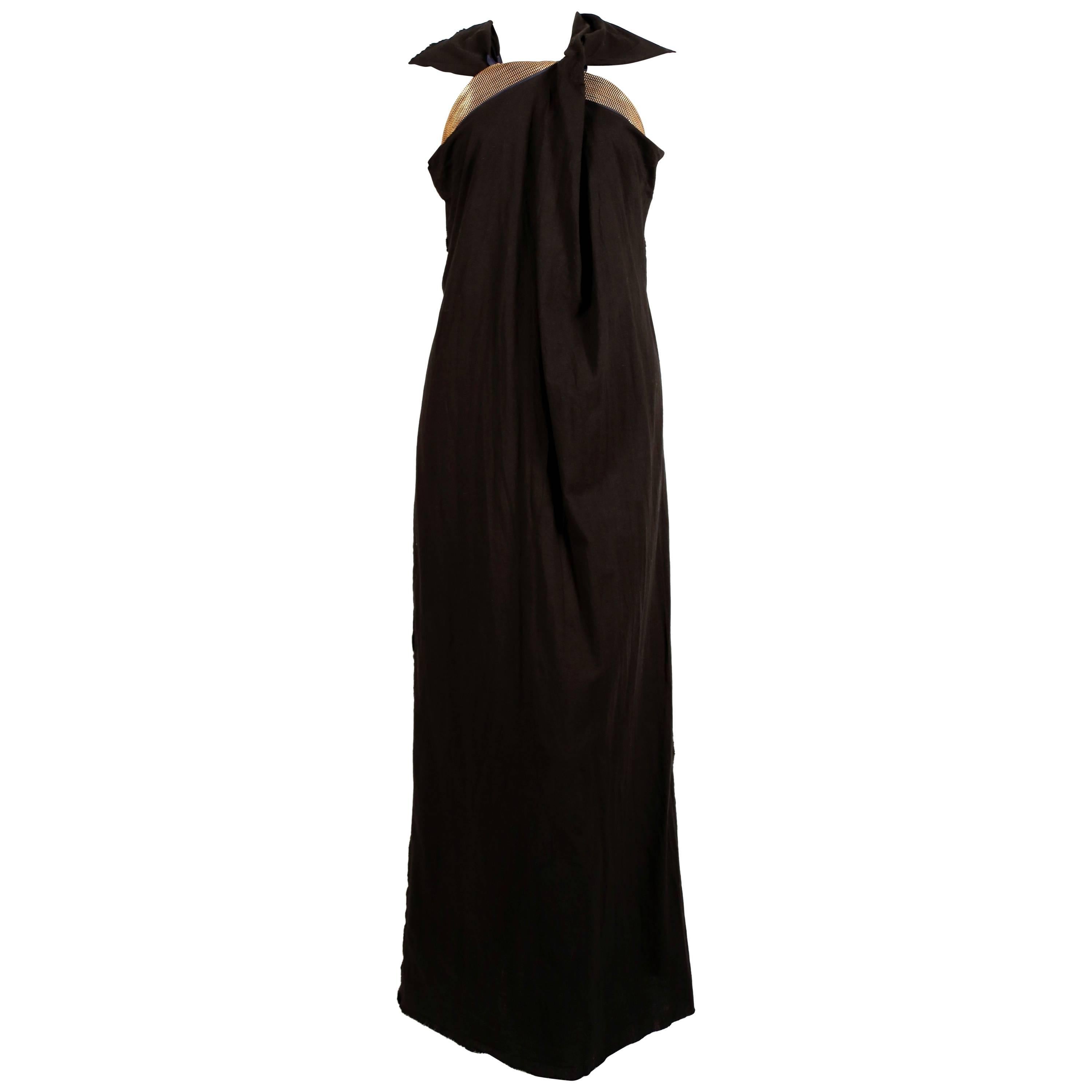 2005 JUNYA WATANABE black runway dress with layered 'zipper' trim