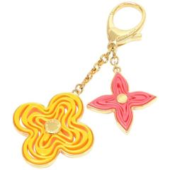Louis Vuitton Gold Tone Yelllow x Pink Monogram Naif Key Chain / Holder 6
