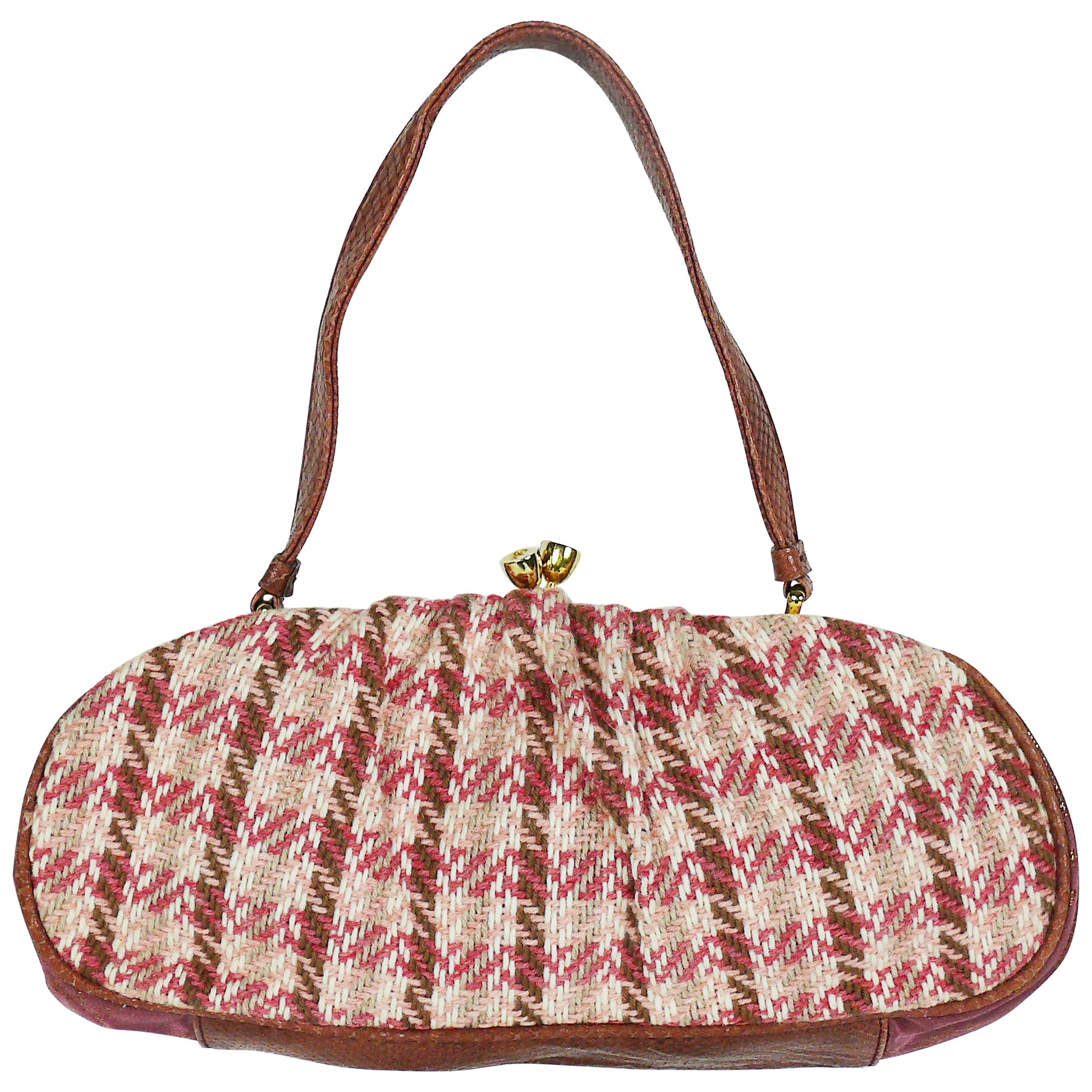 Christian Lacroix Vintage Tweed and Tartan Handbag For Sale at 1stDibs |  tartan purses