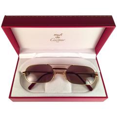 New Vintage Cartier Louis Laque De Chine Medium 55mm France Sunglasses 