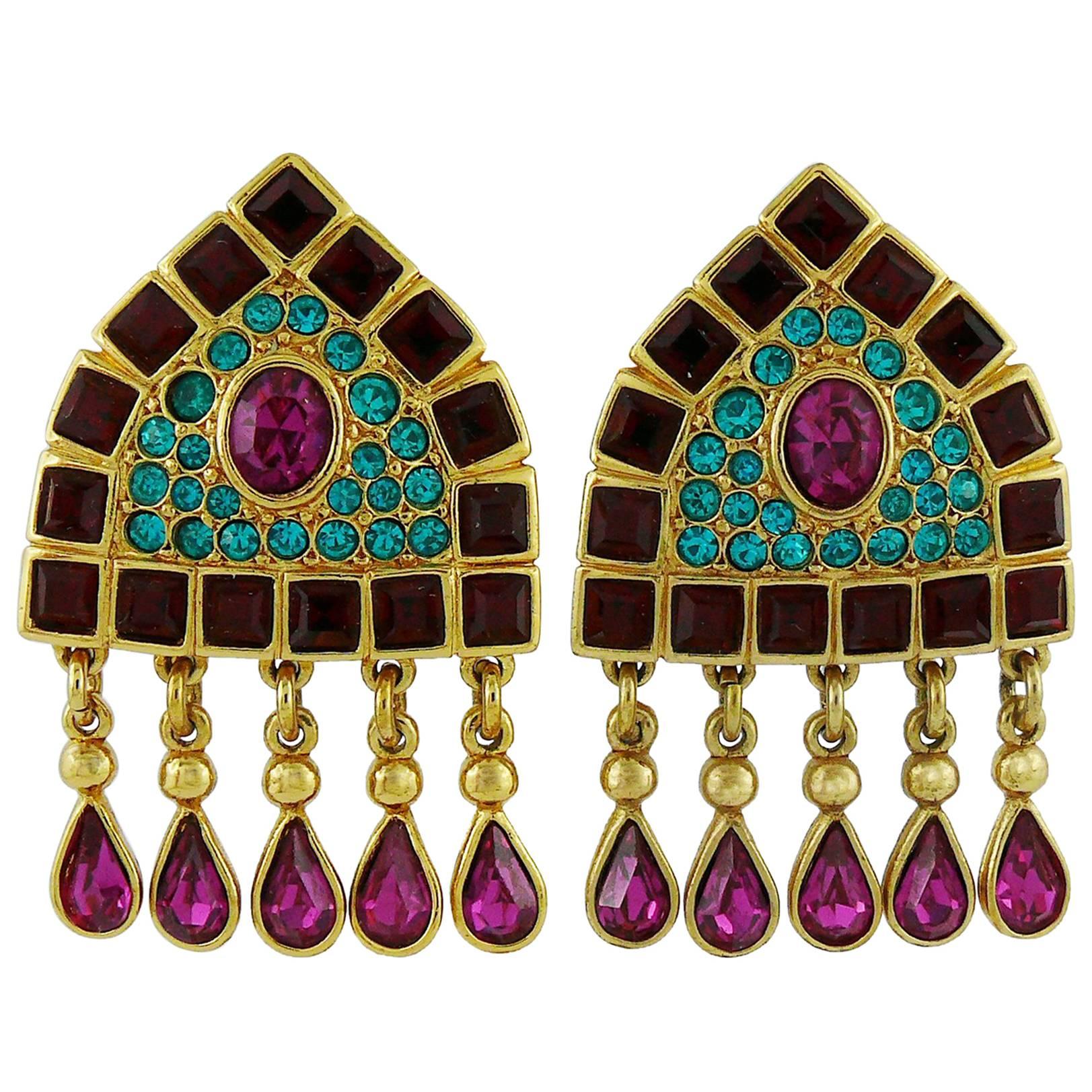 Vintage ysl clip earrings Clearance