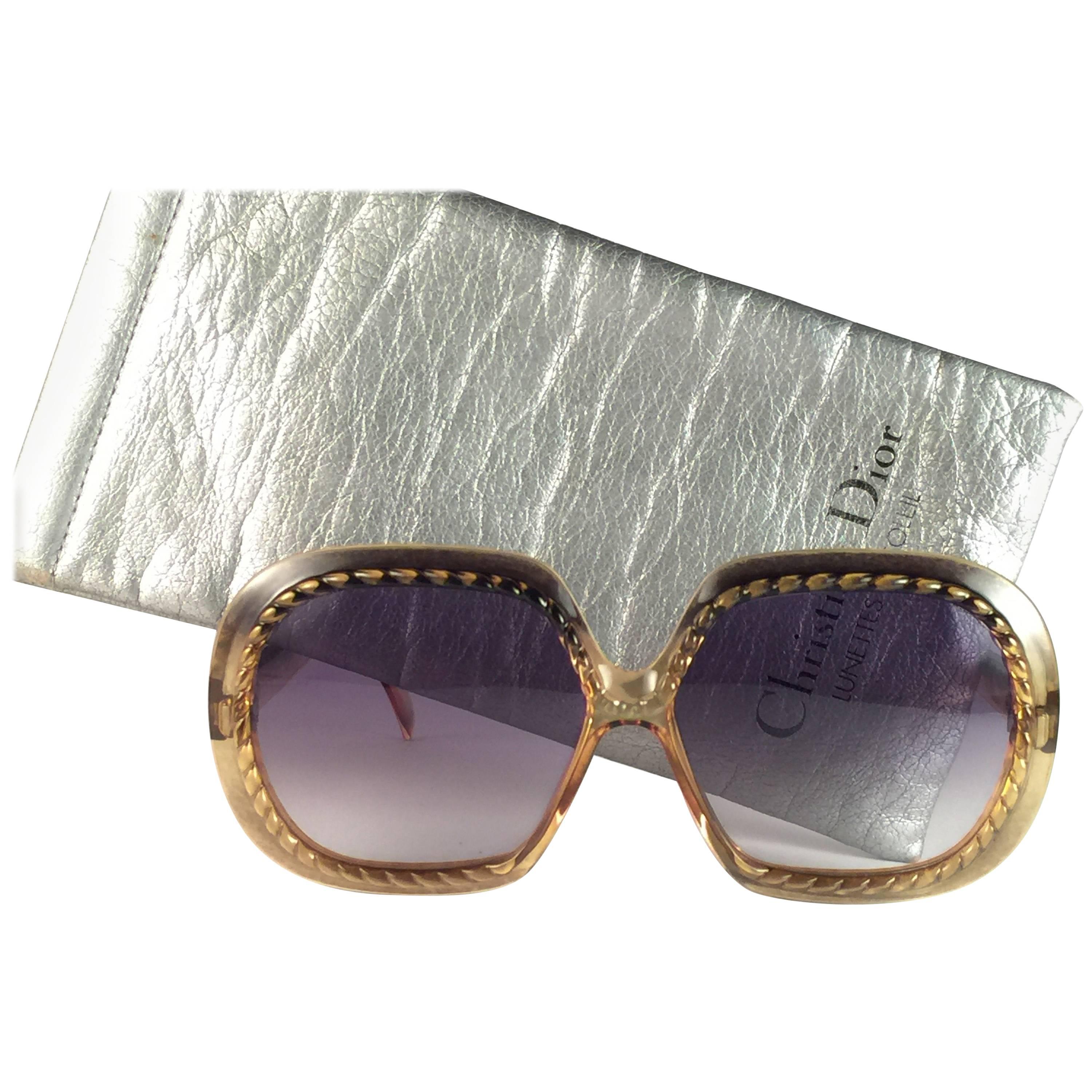 New Vintage Christian Dior 2060 20 Two Tone Braid Optyl Sunglasses Germany