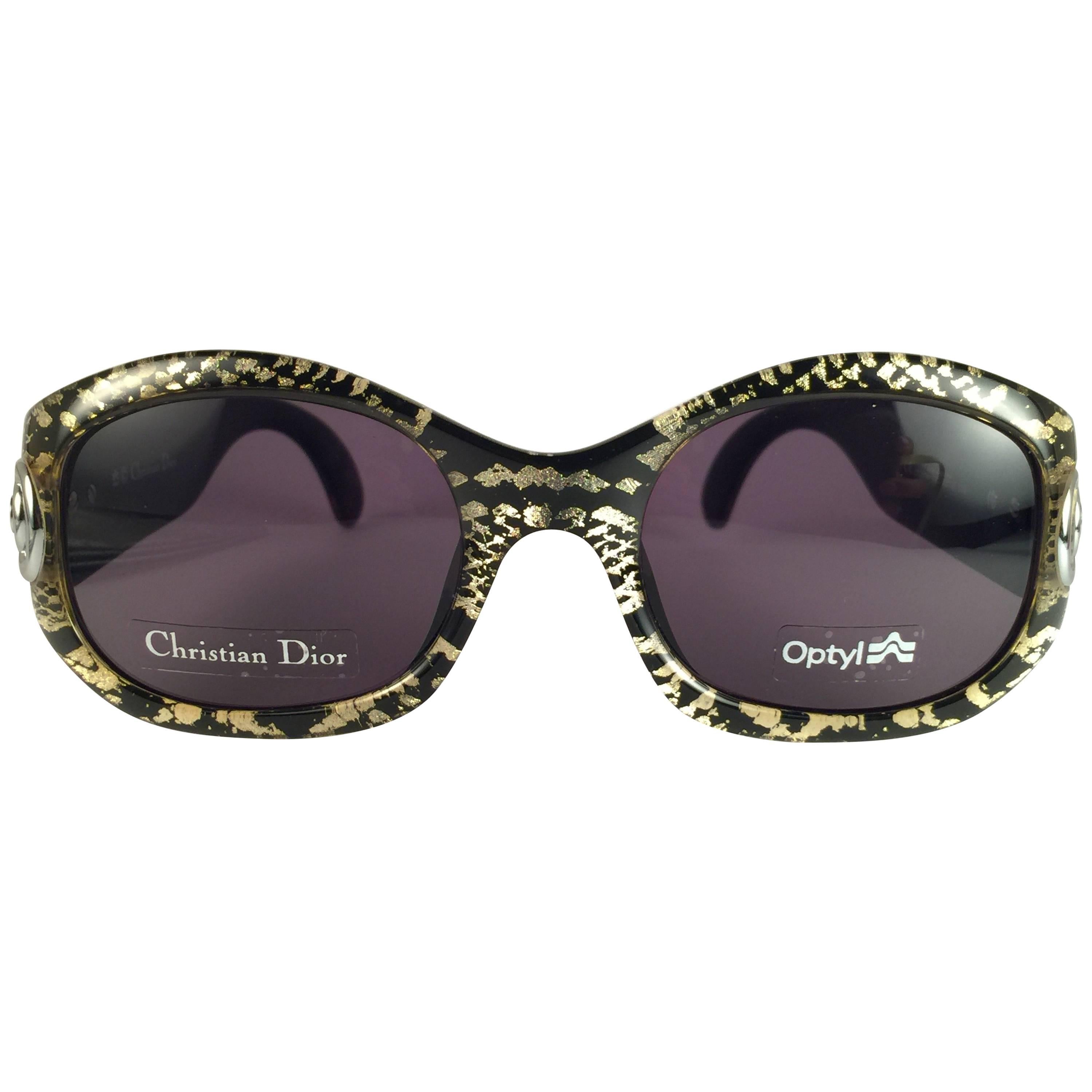 New Vintage Christian Dior 2958 Snake Print 1990's Optyl Sunglasses Austria