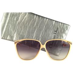 New Vintage Christian Dior 2279 70 Beige Gold Inserts Optyl Sunglasses Austria