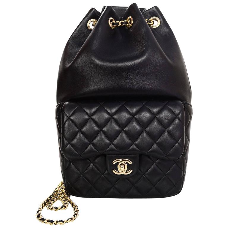 Chanel Black Lambskin Leather Small Paris In Seoul Backpack Bag For Sale at  1stDibs