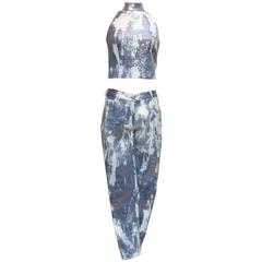 Christian Dior Tie and Dye Denim Ensemble, 2000 