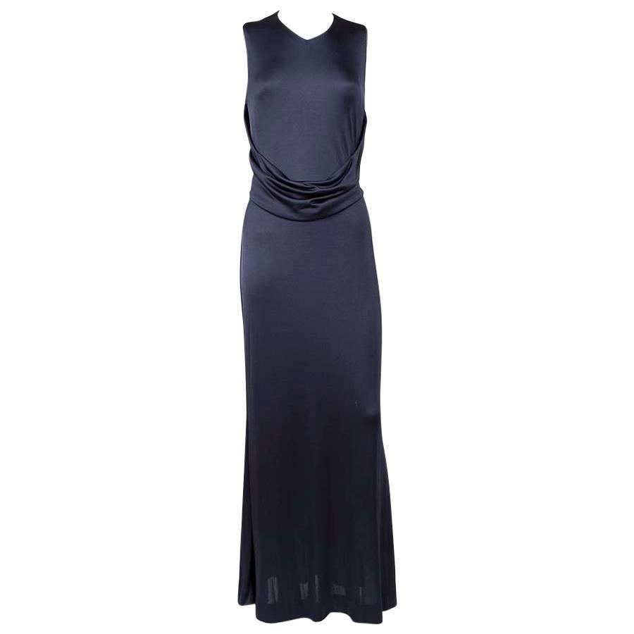 Chanel Navy Blue Evening Dress 42FR